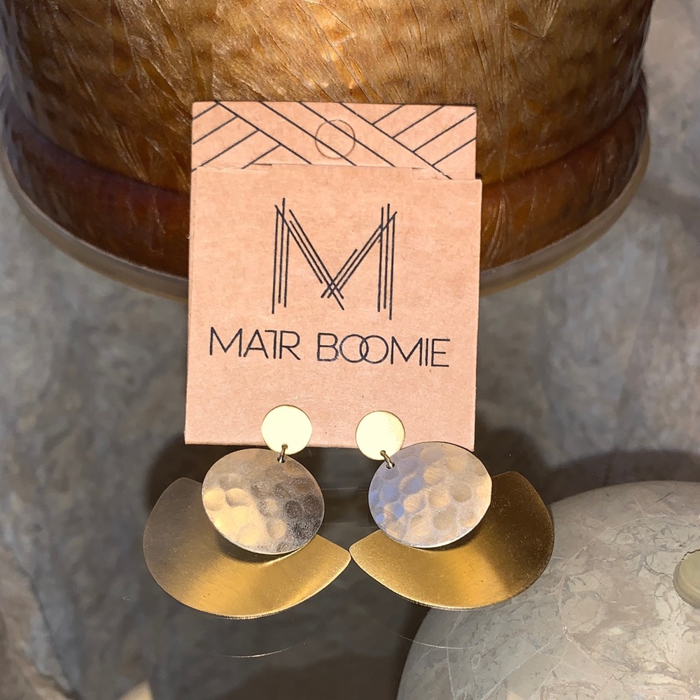Matr Boomie Gold and Silver Earrings
